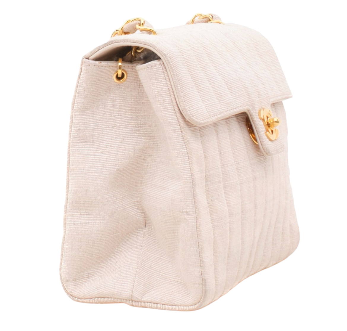 Chanel Timeless Flap Bag – 1993 Champagne Woven Fabric Edition