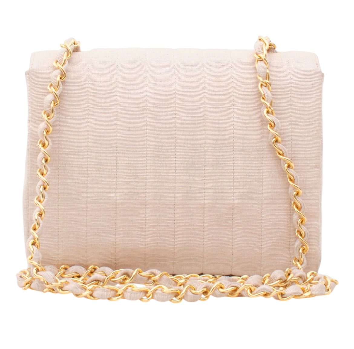 Chanel Timeless Flap Bag – 1993 Champagne Woven Fabric Edition
