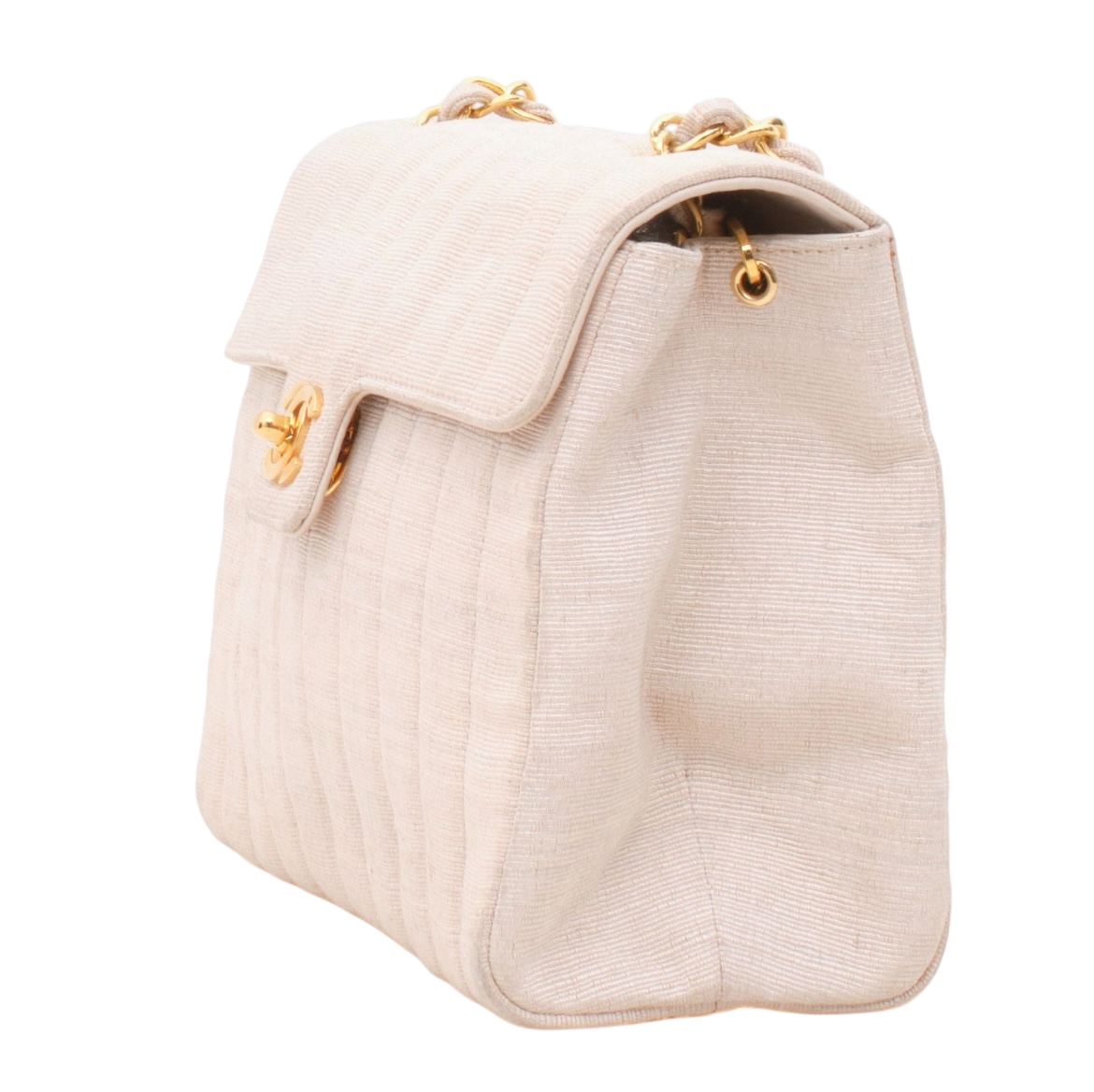 Chanel Timeless Flap Bag – 1993 Champagne Woven Fabric Edition